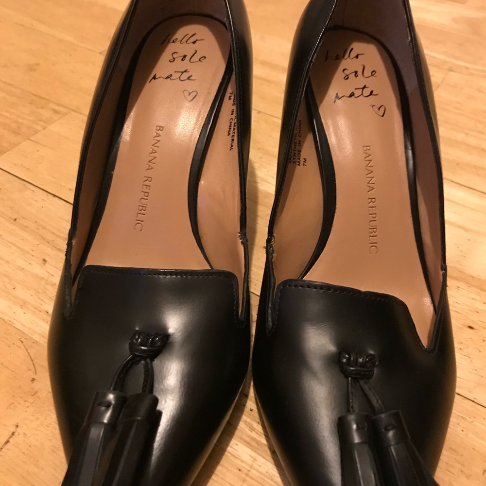banana republic tassel high heel